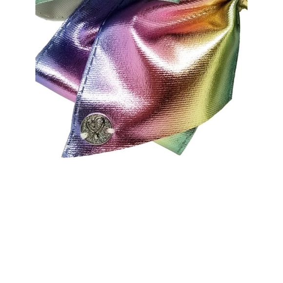 NEW JoJo Siwa Large Cheer Hair Bow Pastel Rainbow Metallic JJ997 - Picture 4 of 4